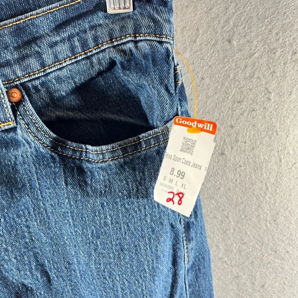 748 | Levi's 511 Slim Fit Denim Jeans Blue Mens 28x32 Medium Wash Red Tab
